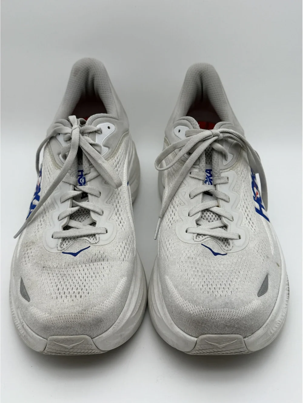 Hoka One One Bondi 9 Cosmic Grey Ultramarine Men's Running Shoes Size 12D White